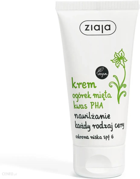 Ziaja Feuchtigkeitscreme für alle Hauttypen Spf6 Gurke Minze Tag & Nacht 50ml
