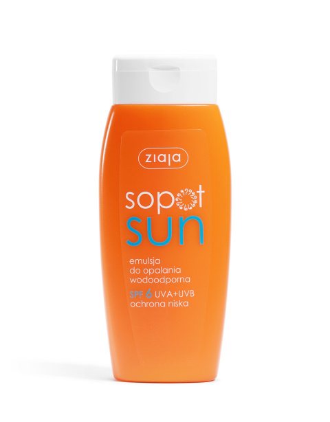 Emulsja do opalania wodoodporna SPF 6 UVA+UVB ochrona niska