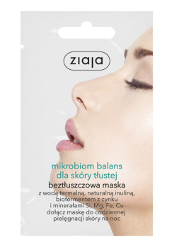 Ziaja beztłuszczowa maska mikrobiom balans dla skóry tłustej